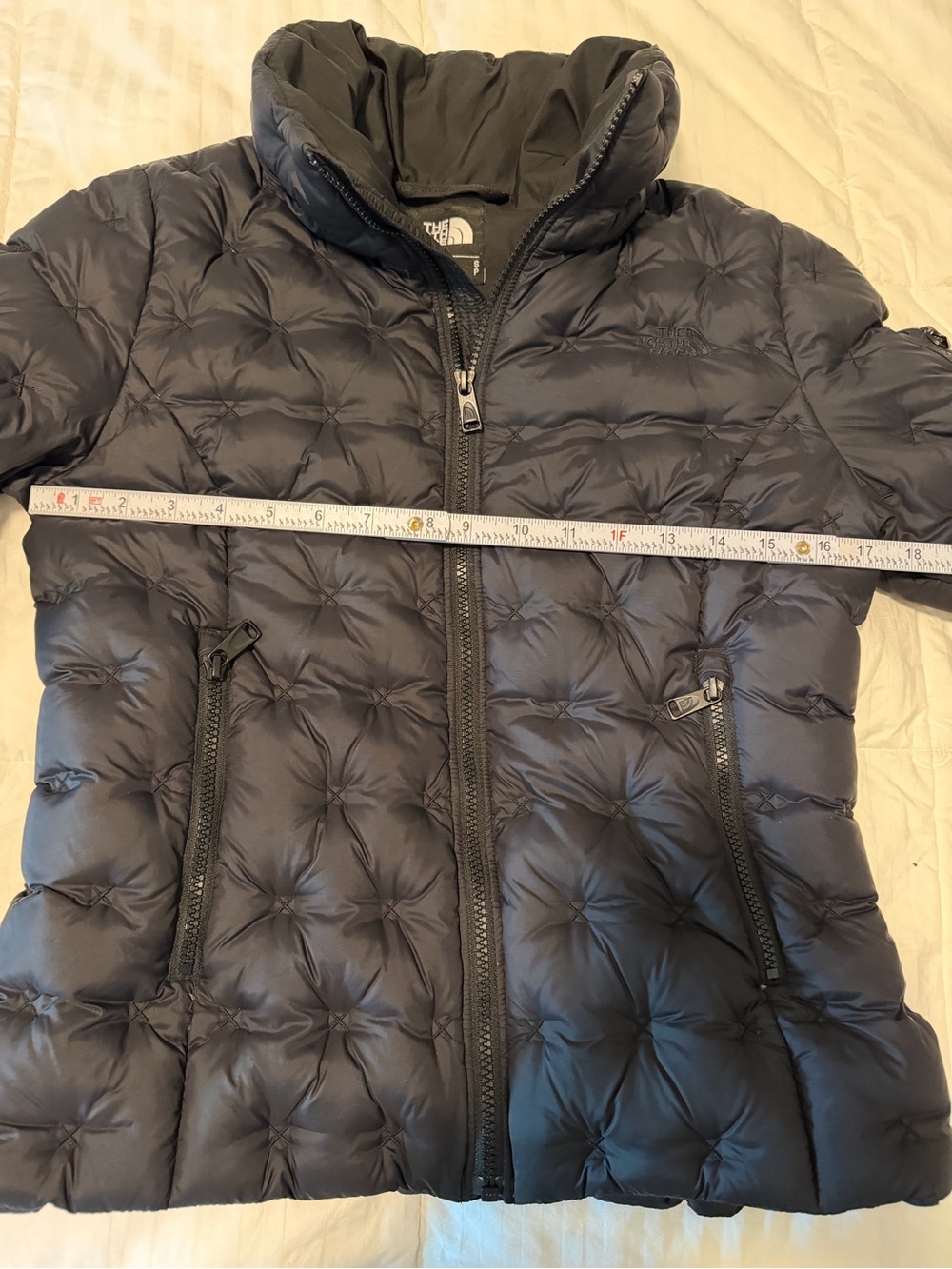 THE NORTH FACE WOMEN'S HOLLADOWN CROP JACKET 550 DOWN FILLED QUILTED BLACK Sz S - Picture 6 of 15
